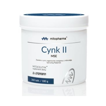 Dr Enzmann Cynk II MSE dwuwartościowy 360tabletek Mito-Pharma cena 307,90zł