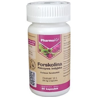 Pharmovit Forksolina ekstrakt z pokrzywy indyjskiej 10:1 60kapsułek cena 36,59zł
