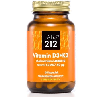 LABS212 witamina K2 VitaMK7 + D3 4000IU 60kapsułek cena 55,90zł