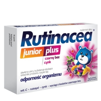 Rutinacea Junior Plus 20 tabletek do ssania PROMOCJA cena 10,85zł