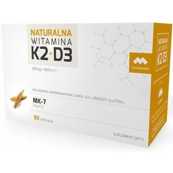 FutureMed Naturalna Witamina K2 MK-7 + D3 naturalna 50kapsułek cena 59,90zł