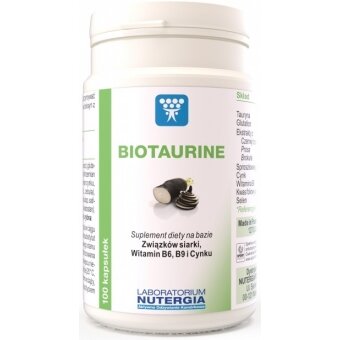 Nutergia Biotaurine 100 kapsułek cena 82,59zł
