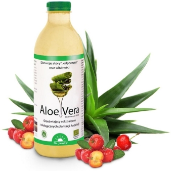Dr Jacobs AloeVera (sok z liści Aloe vera i puree z aceroli) 1000ml cena 49,90zł