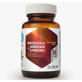 Hepatica Rhodiola & Siberian Ginseng 90kapsułek cena 41,95zł