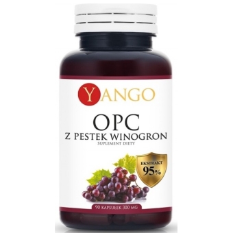 Yango OPC 95% ekstrakt z pestek winogron 90kapsułek cena 68,45zł