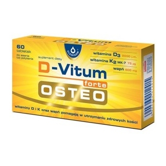 D-Vitum forte Osteo 60 tabletek do ssania lub połykania cena 38,30zł