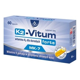 K2-Vitum forte witamina K2 MK7 75 µg 60kapsułek cena 56,90zł