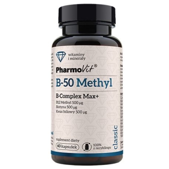 Pharmovit B-50 Methyl B-Complex Max+ 60kapsułek cena 35,90zł