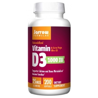 Jarrow Formulas Vitamin D3 1000 IU 200 żelowych kapsułek cena 41,99zł