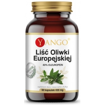 Yango Liść Oliwki Europejskiej 40% Oleuropein 430 mg 60kapsułek cena 42,89zł