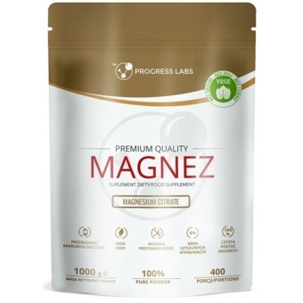 Magnez w proszku Cytrynian magnezu Vege 1kg (1000g) Progress Labs cena 64,90zł