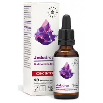 Aura Herbals Jodadrop - bioaktyne źródło jodu, koncentrat krople 30ml cena 49,41zł