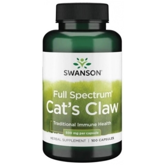 Swanson Cat's Claw 500mg 100kapsułek cena 25,90zł