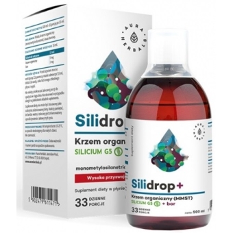 Aura Herbals Silidrop+ - krzem organiczny MMST Silicium G5+ bor płyn 500ml cena 66,51zł
