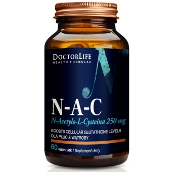 Doctor Life NAC N-Acetyl-L-Cysteina 250mg 60kapsulek cena 44,90zł