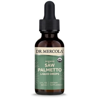 Organic Saw Palmetto (palma sabałowa) Liquid Drops krople 60ml Dr Mercola cena 98,90zł