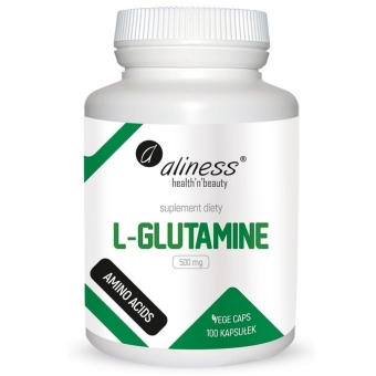 Aliness L-Glutamine (L-Glutamina) 500mg 100kapsułek cena 32,90zł
