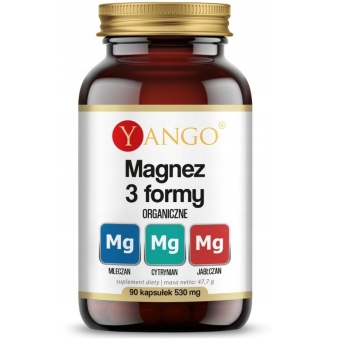 Yango Magnez 3 formy 90kapsułek cena 27,90zł