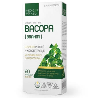 Medica Herbs Bacopa 600mg 60kapsułek cena 25,95zł
