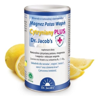 Dr Jacobs Magnez Potas Wapń Cytryniany PLUS  (dawniej pH Balans plus) proszek zasadowy 300g cena 79,00zł