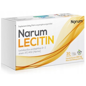 Narum Lecitin 200 mg 30kapsułek cena 59,90zł