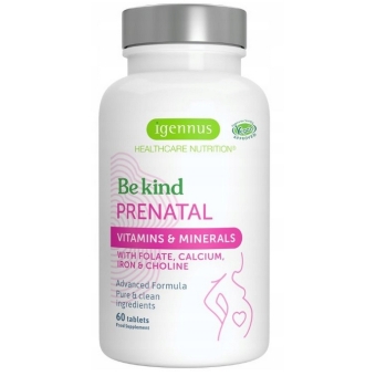 Igennus BeKind prenatal witaminy i minerały z choliną 60tabletek cena 73,90zł