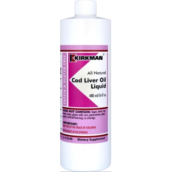 Kirkman Cod Liver Oil Liquid tran z wątroby dorsza naturalny 473ml cena 243,60zł