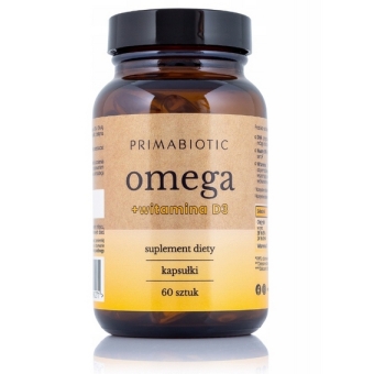 Primabiotic Omega + witamina D3 60kapsułek Natubay cena 49,90zł