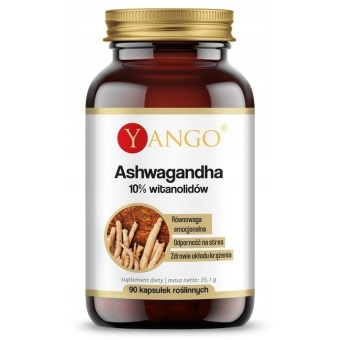 Yango Ashwagandha 10% witanolidów 90kapsułek cena 43,90zł