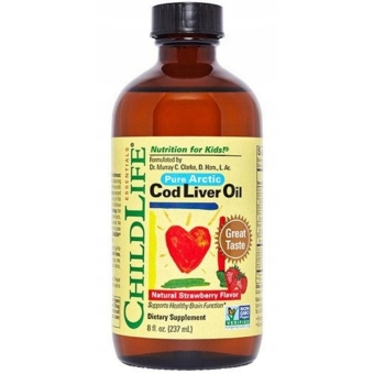 Pure Arctic Cod Liver Oil (olej z wątroby dorsza) truskawka 237ml Child Life cena 89,00zł