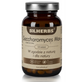 Saccharomyces Max 120tabletek Solherbs cena 35,90zł