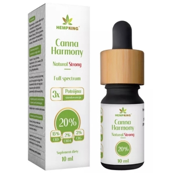 Hempking Olej CBD 20% Canna Harmony - 15% CBD + 2% CBDA + 3% CBG Natural Strong 2000 mg 10ml cena 299,00zł