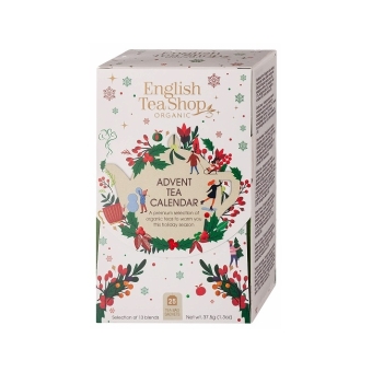 Kalendarz adwentowy z herbatkami Biały BIO 25 saszetek English Tea Shop cena 27,15zł
