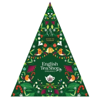 Kalendarz adwentowy herbatki piramidki Green Trangular BIO 25 saszetek English Tea Shop cena 57,85zł
