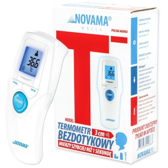 Termometr elektroniczny Novama White T1S bezdotykowy cena 59,00zł