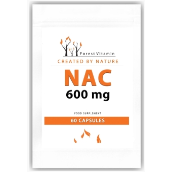 NAC 600mg N-acetyl L-cysteina 60kapsułek Forest Vitamin cena 23,90zł