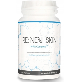 ReNewSkin ReneV Skin kwas hialuronowy i kolagen skóra 60kapsułek PLT Group data ważności 2024.06 cena 110,00zł