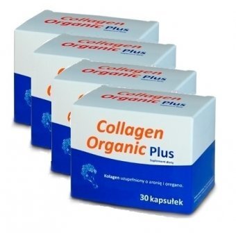 Zestaw 3+1: Collagen Organic Plus kolagen 120kapsułek (4x30kapsułek) cena 62,60zł