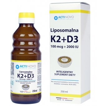 ActiNovo Liposomalna witamina K2+D3 250ml cena 146,29zł
