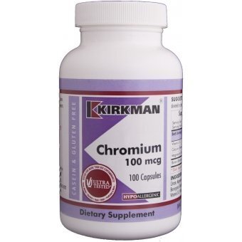 Kirkman Chromium 100 µg (Hypoallergenic) chrom 100kapsułek cena 124,35zł