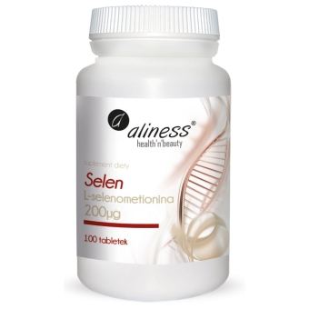 Aliness Selen L-selenometionina 200µg 100 tabletek cena 24,90zł