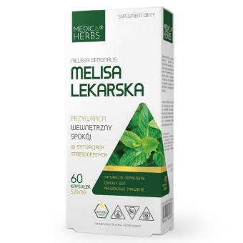 Medica Herbs Melisa Lekarska (Melissa officinalis) 520mg 60kapsułek cena 19,95zł
