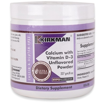 Kirkman Calcium with Vitamin D-3 Powder Unflavored wapń i witamina D3 proszek smak neutralny 454g cena 260,90zł