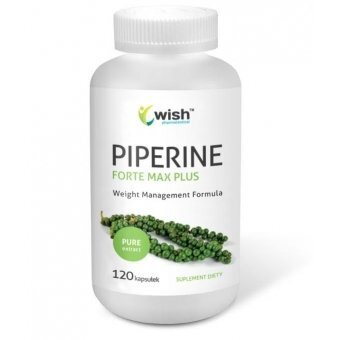 Wish Pharmaceutical 4w1 Piperyna Piperine Forte Max Plus guarana, pieprz cayenne, chrom 120kapsułek cena 60,60