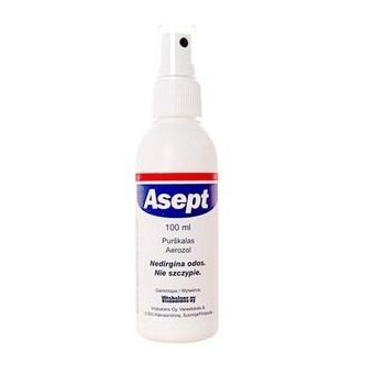Asept Aerosol do dezynfekcji skóry płyn 100 ml cena 19,90zł
