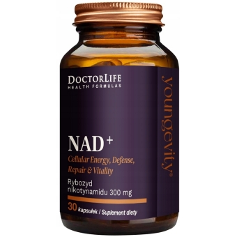 Doctor Life NAD+ Rybozyd nikotynamidu 300mg 30kapsułek cena 105,90zł