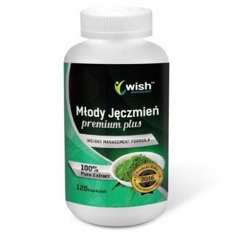 Wish Pharmaceutical Oryginalny Młody Zielony Jęczmień Premium Plus 120kapsułek cena 31,35zł