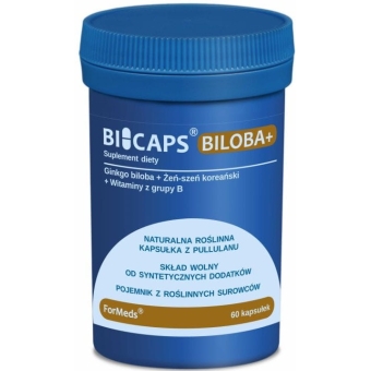 Bicaps Biloba+ 60kapsułek Formeds cena 53,49zł