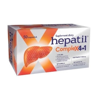 Hepatil Complex 4w1 50kapsułek cena 19,20zł