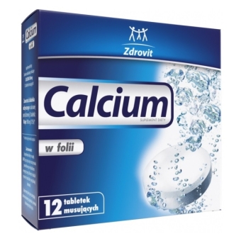 Zdrovit Calcium w folii 12tabletek musujących cena 4,80zł
